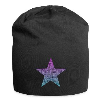 stern, star - Jersey-Beanie - Schwarz - Vorne