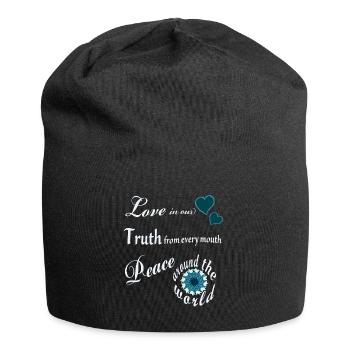 Love Truth Peace - Mantra - Jersey Beanie - black - Front
