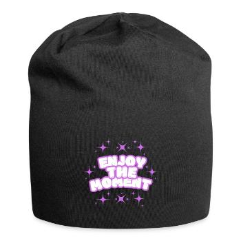 Enjoy the Moment - Jersey-Beanie - Schwarz - Vorne