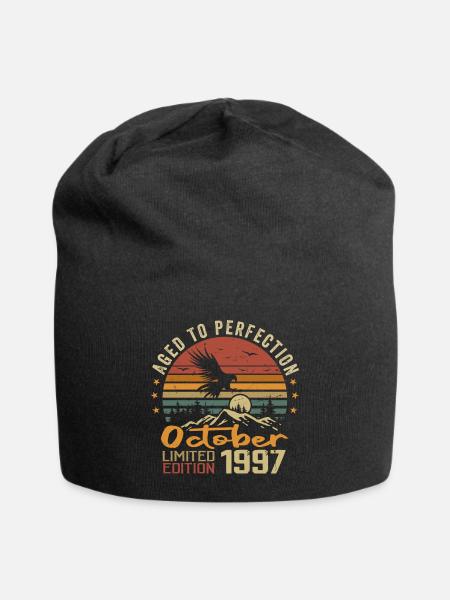 Vintage Octobre 1997 - Cadeau Rétro Octobre 1997 - Bonnet en jersey - noir