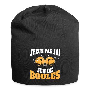 Humour Pétanque Jeu Boules Pétanque - Bonnet en jersey - noir - Devant