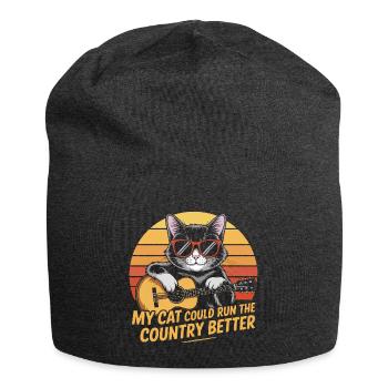 Mon Chat Gouvernerait Mieux Le Pays - Bonnet en jersey - charbon - Devant