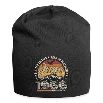 June 1966 59th Anniversary Gift June 1966 Retro - Jersey Beanie - black - Front