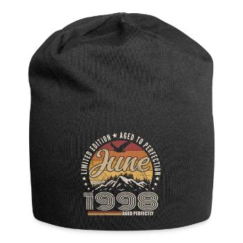 June 1998 27th Anniversary Gift June 1998 Retro - Jersey Beanie - black - Front