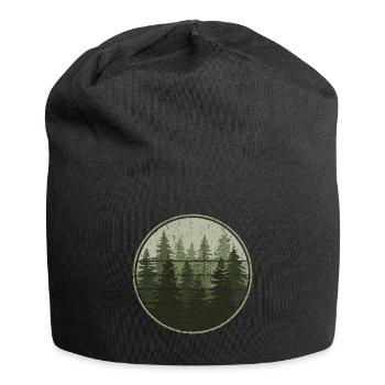 Wald Natur Bäume Wildnis Outdoor Wandern - Jersey-Beanie - Schwarz - Vorne