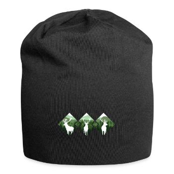 Jäger Bergsteiger Wanderer Hirsch - Jersey-Beanie - Schwarz - Vorne