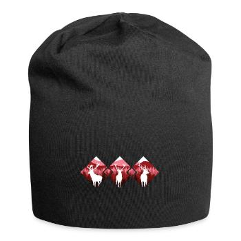 Jäger Bergsteiger Wanderer Hirsch - Jersey-Beanie - Schwarz - Vorne