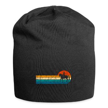 Dressage Cavalier de dressage Cheval d’équitation - Bonnet en jersey - noir - Devant