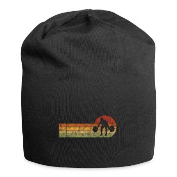 Bodybuilding Bodybuilder GYM Fitnessstudio Retro - Jersey Beanie - black - Front