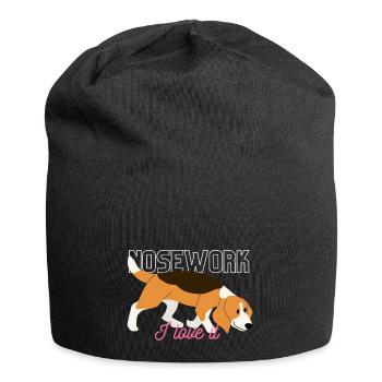 I train NOSEWORK - I love it - Jersey Beanie - black - Front