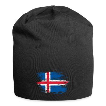 Island Flagge used - Jersey-Beanie - Schwarz - Vorne