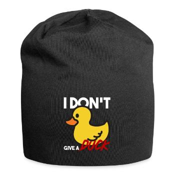 Ente Quietscheente Don't Give A Duck Rebell Lustig - Jersey-Beanie - Schwarz - Vorne
