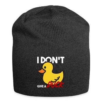 Ente Quietscheente Don't Give A Duck Rebell Lustig - Jersey-Beanie - Anthrazit - Vorne