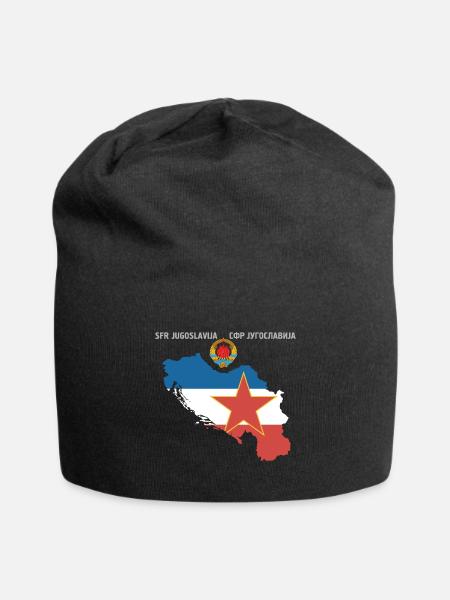 Yugoslavia SFRJ Jugo Kosovo Geschenk Tito - Jersey-Beanie - Schwarz