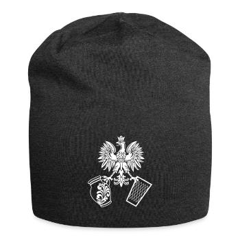 Vogel Hessen Hessisch Babbel Apfelwein Appelwoi - Jersey-Beanie - Anthrazit - Vorne