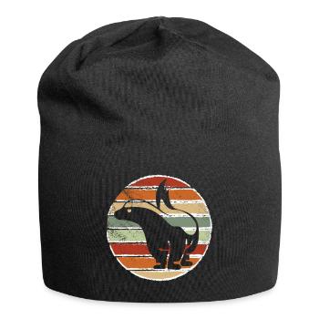 Retro Honigdachs Vintage Honigdachs - Jersey-Beanie - Schwarz - Vorne