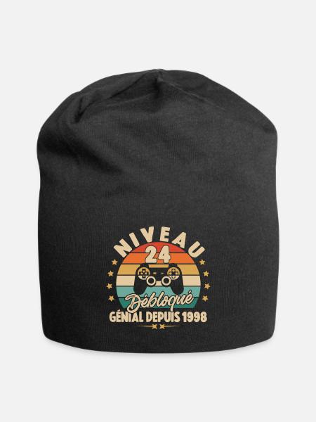 Cadeau Niveau 24 Débloquer Génial Depuis 1998 - Bonnet en jersey - noir