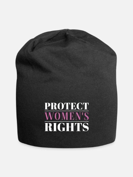 Schutz der Frauenrechte - Jersey-Beanie - Schwarz