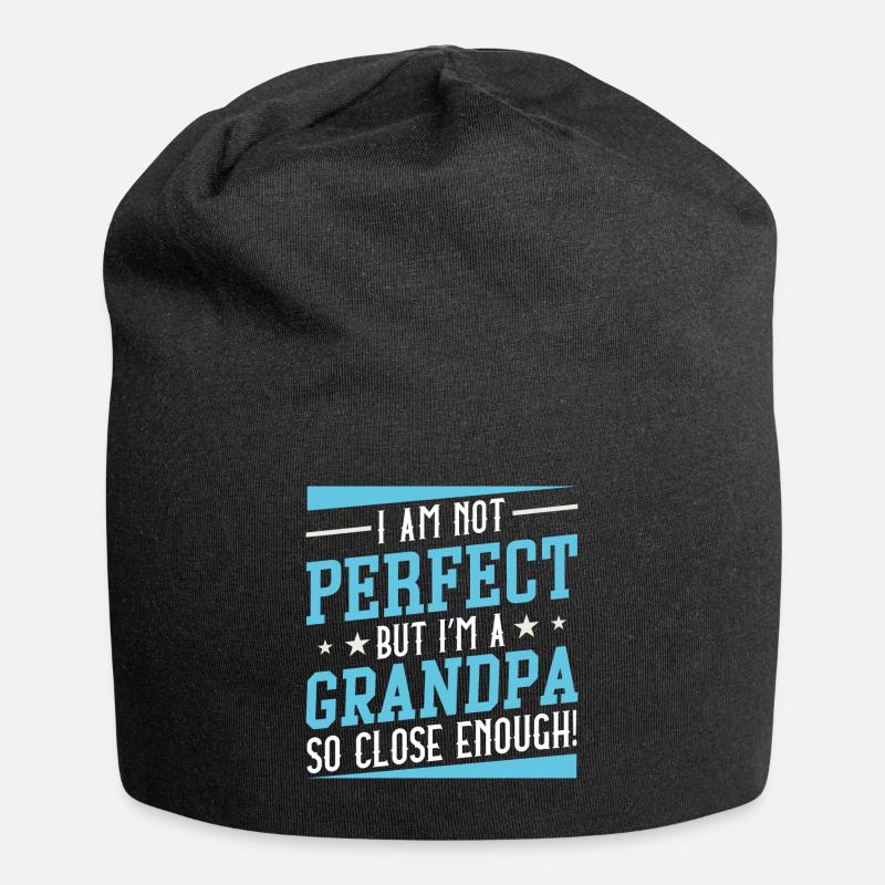 Ich bin nicht perfekt, aber ich bin ein Opa, der so nah genug ist - Jersey-Beanie - Schwarz