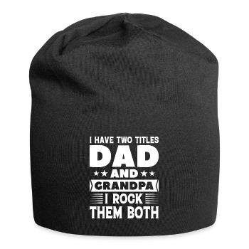 Papa und Opa - Jersey-Beanie - Schwarz - Vorne