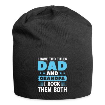 Papa und Opa - Jersey-Beanie - Schwarz - Vorne
