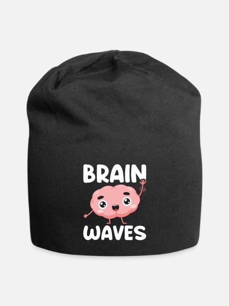 Hirnströme - Jersey-Beanie - Schwarz