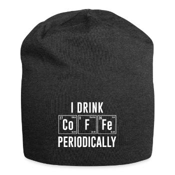 Ich trinke regelmäßig Kaffee - Jersey-Beanie - Anthrazit - Vorne