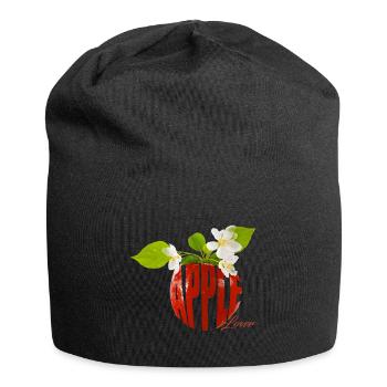 Apple Lover - Die Liebe zur runden Frucht - Jersey-Beanie - Schwarz - Vorne