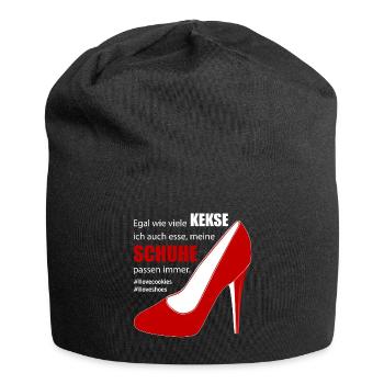 Der Schuh passt perfekt - Jersey-Beanie - Schwarz - Vorne