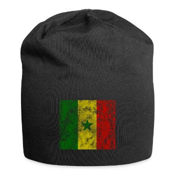 Drapeau vintage du Sénégal - Bonnet en jersey - noir - Devant
