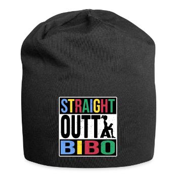 bibliotek lesen lesestunde buch fibel ebook bibo - Jersey-Beanie - Schwarz - Vorne