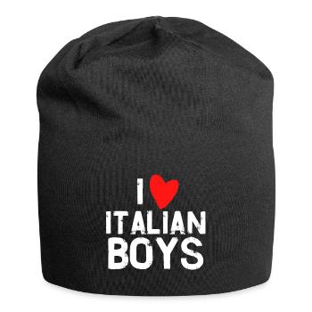 j'adore les garçons italiens - Bonnet en jersey - noir - Devant