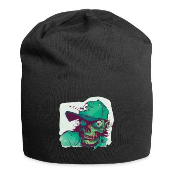 Zombie with Hat - Jersey Beanie - black - Front