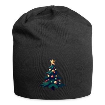 Xmas Tree - Jersey Beanie - black - Front