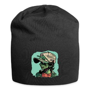 Zombie-Mädchen - Jersey-Beanie - Schwarz - Vorne
