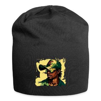 Military Guy - Jersey Beanie - black - Front