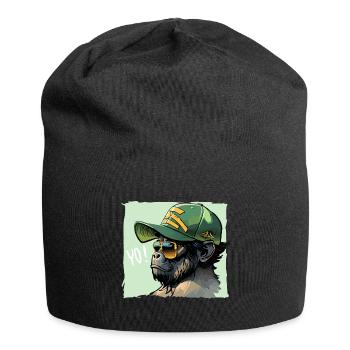 Gorille YO ! - Bonnet en jersey - noir - Devant