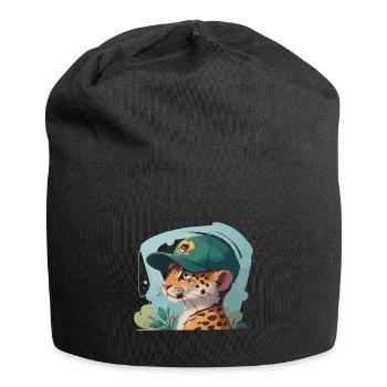 Cool Leopard - Jersey Beanie - black - Front