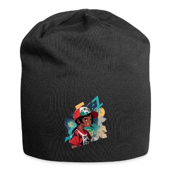 Fille de graffiti - Bonnet en jersey - noir - Devant