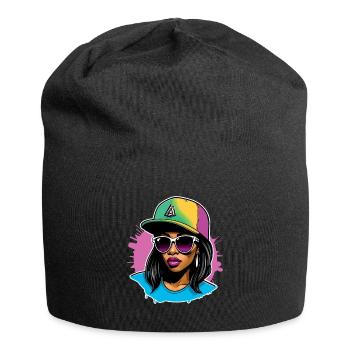 Urban Vibe Girl - Jersey Beanie - black - Front