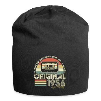 1956 Né Vintage Anniversaire Rétro - Bonnet en jersey - noir - Devant