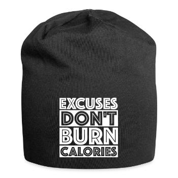 Excuses don't burn calories | Fitness - Jersey Beanie - black - Front