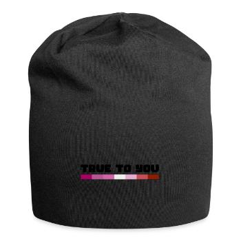 Étreinte de connexion arc-en-ciel, fierté heureuse - Bonnet en jersey - noir - Devant
