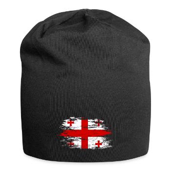 Georgien Flagge used - Jersey-Beanie - Schwarz - Vorne