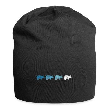 Porc fermier rétro cochon porcelet porcelet porcelets truie eber - Bonnet en jersey - noir - Devant