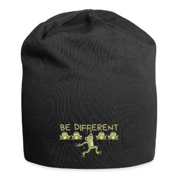 ÊTRE DIFFÉRENT Grenouille - Bonnet en jersey - noir - Devant