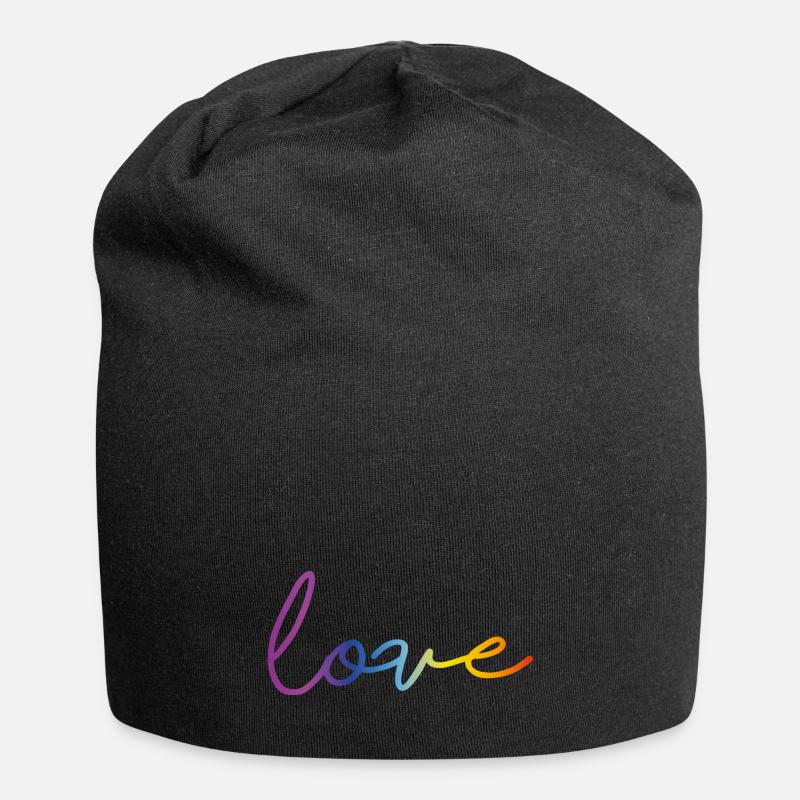 LIEBE REGENBOGEN - Jersey-Beanie - Schwarz