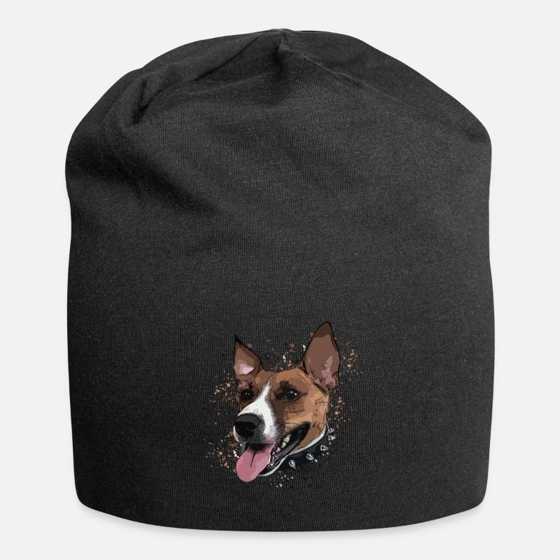 Jack Russel Terrier - Hund - Jersey-Beanie - Schwarz