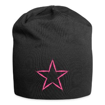 Star Design Icon Pink Pink - Jersey Beanie - black - Front