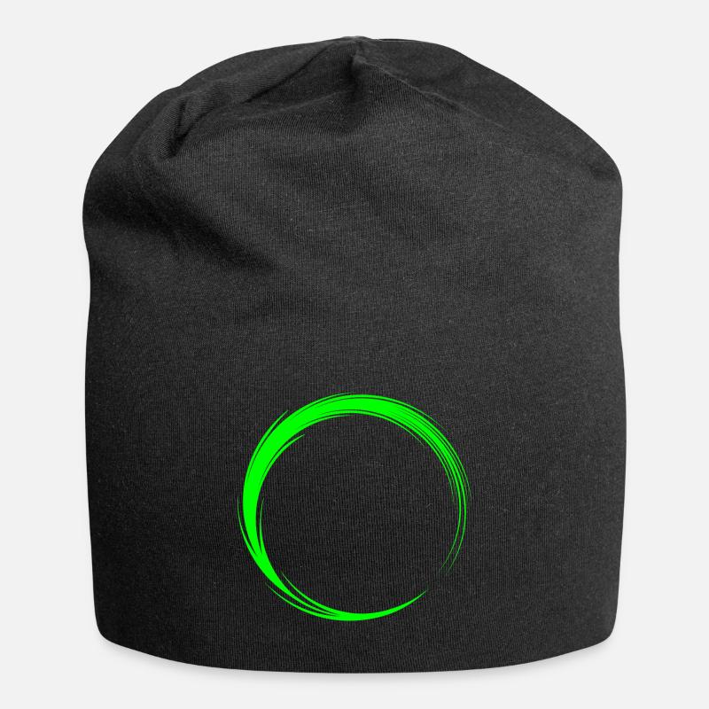 Forme d'icône de cercle - Bonnet en jersey - noir